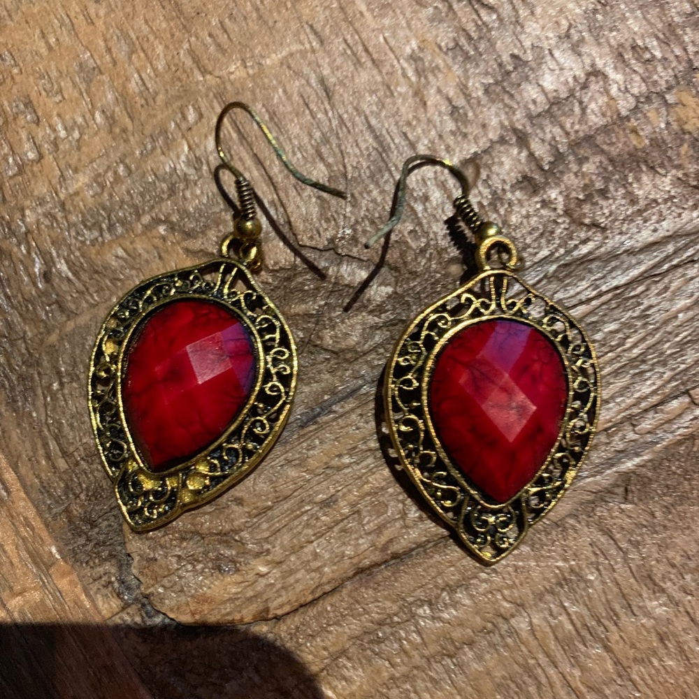 Red Earrings from India